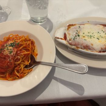 Gregorio's Trattoria - Eggplant Parmigiana** and side of spaghetti that comes with it, delicious! - Italian Near Me - Reston, Virginia Gregorio's Trattoria - Eggplant Parmigiana** and side of spaghetti that comes with it, delicious! - Italian Near Me - Reston, Virginia