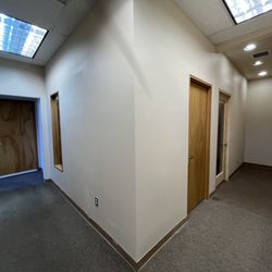 Commercial office renovation. Storage room to office.
