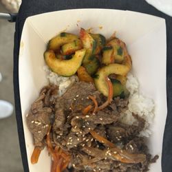 Oh's Seafood Market - Bulgogi bowl w/cucumber kimchi