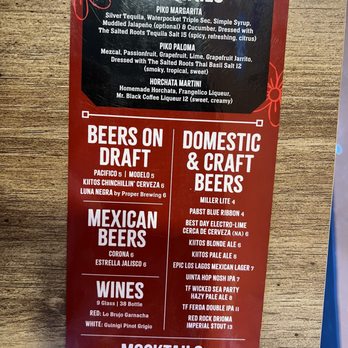 Piko - Drink menu - Desserts Near Me - Salt Lake City, Utah Piko - Drink menu - Desserts Near Me - Salt Lake City, Utah