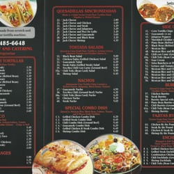 Fresco Tortillas - Fresco Tortillas Menu - Inside (2016)