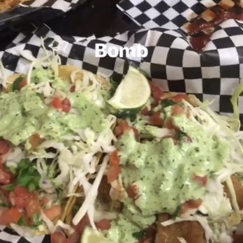 Off The Hook Fish Grill - The usual fried shrimp tacos with creamy cilantro sauce - Seafood Near Me - Whittier, California Off The Hook Fish Grill - The usual fried shrimp tacos with creamy cilantro sauce - Seafood Near Me - Whittier, California
