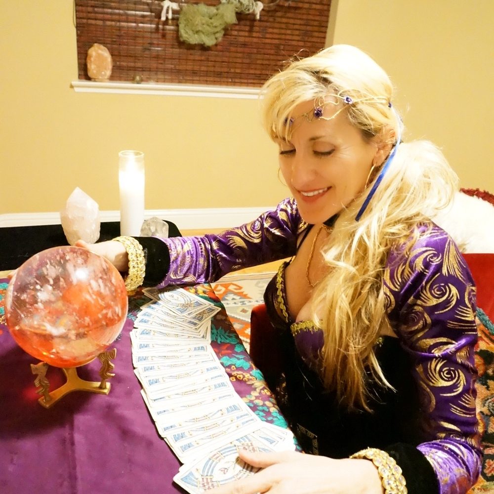 Ask Sabrina Wellness Studio - Sabrina brought a table and chairs for the readings - love her costume too! - Psychic Mediums Near Me Ask Sabrina Wellness Studio - Sabrina brought a table and chairs for the readings - love her costume too! - Psychic Mediums Near Me