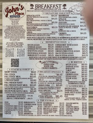 Menu photo 2 John's Place Twentynine Palms, CA Menu photo 2 John's Place Twentynine Palms, CA