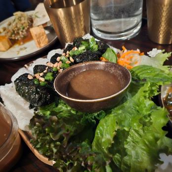 Mộc Mạc - Bò Lá Lốt/Betel Leaf Wagyu- Minced Wagyu beef with lemongrass & spices, wrapped in betel leaf & flame grilled. $21. Excellent - Vietnamese Near Me - New York, New York