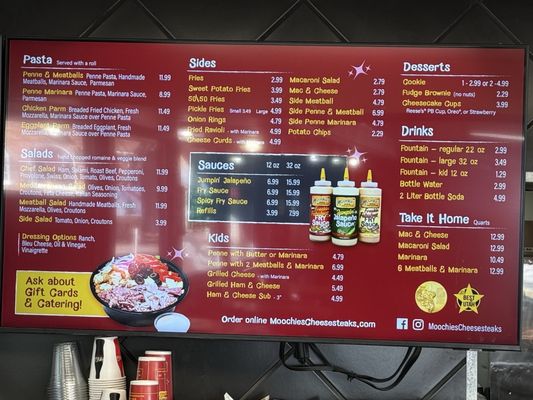 Menu photo 1 Moochie's Cheesesteaks Midvale, UT