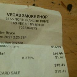 Vegas Smoke Shop - Dudes phone number is on their receipt and he answers "Hello." and "How did you get this number."