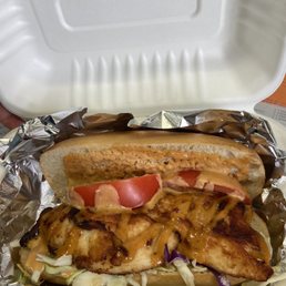 Grilled chicken Po Boy
