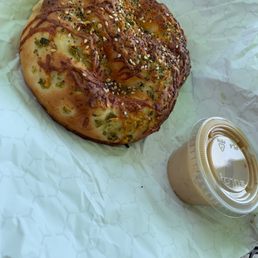 Jalapeno cheddar pretzel w/ beer cheese Jalapeno cheddar pretzel w/ beer cheese