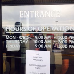 Registry of Motor Vehicles - Hours