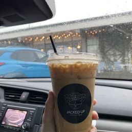 Medium iced caramel latte-- SO YUMMY!