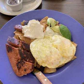 Cajun Kitchen Cafe - Chilaquiles (sausage is a little spicy but really good) - Breakfast & Brunch Near Me - Goleta, California