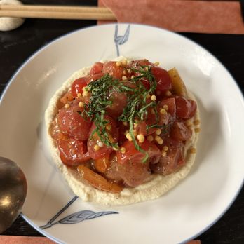 Little Plum - Ume tomato plate - the best part of our meal! - Asian Fusion Near Me - Honolulu, Hawaii
