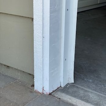 RB Handyman Services - Dry rot cut out and new wood placed -garage door trim - Handyman Near Me RB Handyman Services - Dry rot cut out and new wood placed -garage door trim - Handyman Near Me