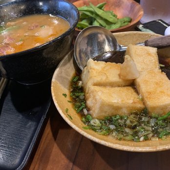 Wagaya - Agedashi Tofu - the spoon is very helpful as the tofu is super soft. - Ramen Near Me - Honolulu, Hawaii Wagaya - Agedashi Tofu - the spoon is very helpful as the tofu is super soft. - Ramen Near Me - Honolulu, Hawaii