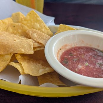 Ponchos Tacos - Free chips and salsa - Mexican Near Me - Fullerton, California