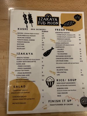 Menu photo 8 Izakaya Full Moon Ojai, CA Menu photo 8 Izakaya Full Moon Ojai, CA