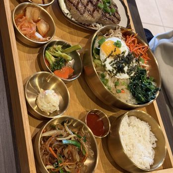 Baragi - Bibimbap + Tteokgalbi (Hamburger Steak Patty) Combo - Korean Near Me - Scottsdale, Arizona