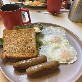OEB Breakfast - Downtown - Classic breakfast with greens subbed instead of potatoes - Breakfast & Brunch Near Me - Calgary, Alberta
