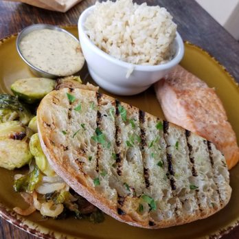 Urban Plates - Salmon with Rice - New American Near Me - Brea, California