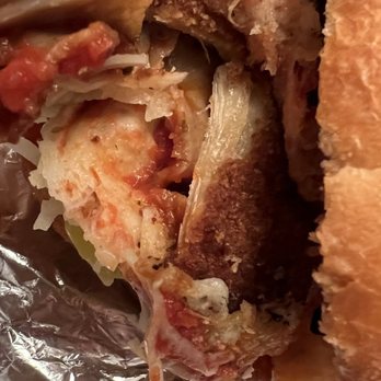 PrimoHoagies - Overcooked and held too long dry chicken in the Chicken Parmigiana sandwich - Sandwiches Near Me - Raleigh, North Carolina PrimoHoagies - Overcooked and held too long dry chicken in the Chicken Parmigiana sandwich - Sandwiches Near Me - Raleigh, North Carolina