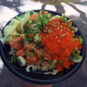 PokiNometry - Small poke bowl. Filled with a slice of avocado, crab meat and brown rice. - Japanese Near Me - Anaheim, California PokiNometry - Small poke bowl. Filled with a slice of avocado, crab meat and brown rice. - Japanese Near Me - Anaheim, California