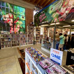Now Or Never Comics - Harley Quinn display during Comic-Con