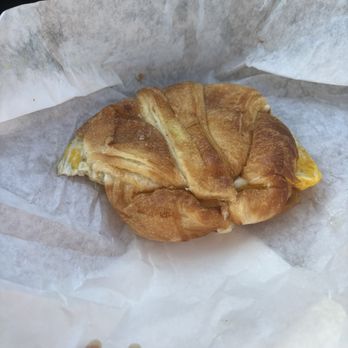 Happy Donut - Bacon, Egg and Cheese Croissant Sandwich - Bagels Near Me - Daly City, California