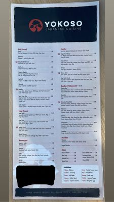 Menu photo 5 Yokoso Hurricane, UT