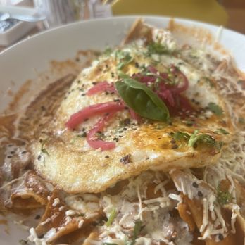 Picaflor - Chilequiles eggs over hard - Breakfast & Brunch Near Me - Bacalar, ROO