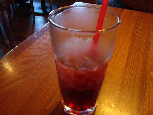 Photo of Krakatoa - San Diego, CA, US. half empty or half full? IM sorry- the correct answer is blood orange ice tea!