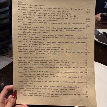 Vesta - Menu (May 2026) - Pizza Near Me - Redwood City, California