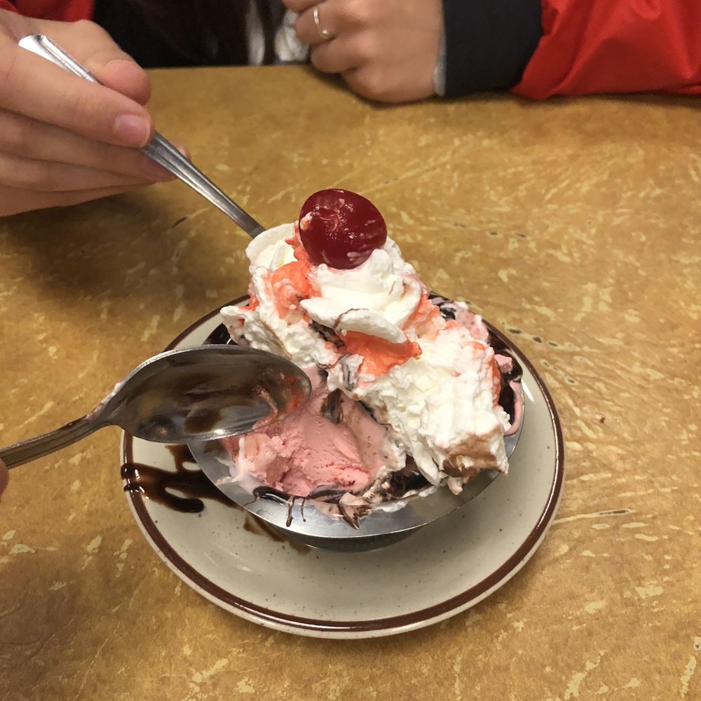 Holsten's - Strawberry/hot fudge sundae - Candy Stores Near Me - Bloomfield, New Jersey