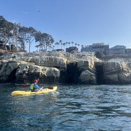 Reaching the caves.