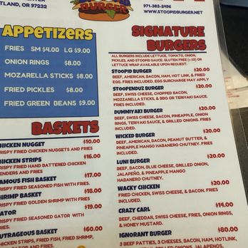 Stoopid Burger - Food Trucks Near Me - Portland, Oregon
