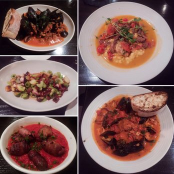 Cento - Grilled octopus Bacon-wrapped dates Steamed mussels Jumbo prawns Tuscan seafood stew - Italian Near Me - Madison, Wisconsin Cento - Grilled octopus Bacon-wrapped dates Steamed mussels Jumbo prawns Tuscan seafood stew - Italian Near Me - Madison, Wisconsin