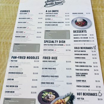Hollywood Noodle House - Menu - Thai Near Me - Arcadia, California Hollywood Noodle House - Menu - Thai Near Me - Arcadia, California