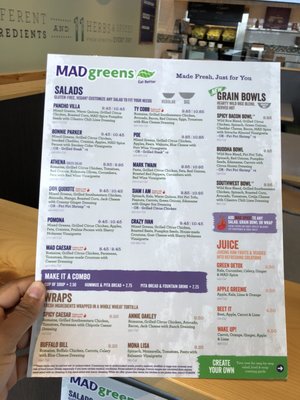 Menu photo 2 MAD Greens - Round Rock Round Rock, TX