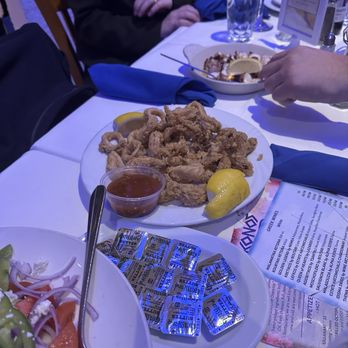 Mykonos Greek Restaurant - Fried Calamari Dinner - Greek Near Me - Niles, Illinois Mykonos Greek Restaurant - Fried Calamari Dinner - Greek Near Me - Niles, Illinois