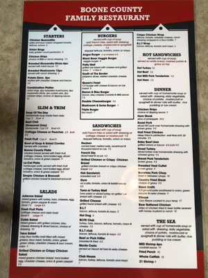Menu photo 1 Boone County Family Restaurant Caledonia, IL Menu photo 1 Boone County Family Restaurant Caledonia, IL