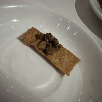 Bistro Vendôme - Little sample they brought out for us, some sort of mushroom and cracker. - French Near Me - Denver, Colorado Bistro Vendôme - Little sample they brought out for us, some sort of mushroom and cracker. - French Near Me - Denver, Colorado