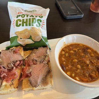 Panera Bread - Turkey chili and Toasted steak and white cheddar sandwich - Alright at Best - Sandwiches Near Me - Georgetown, Texas
