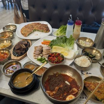 Mindeulle Korean Restaurant - There's two combos plus an order of pancake - Korean Near Me - Chino Hills, California