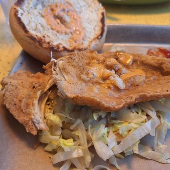 Polly's Pies - This is a sad thin piece of chicken which was very dry. - American Near Me - Norco, California