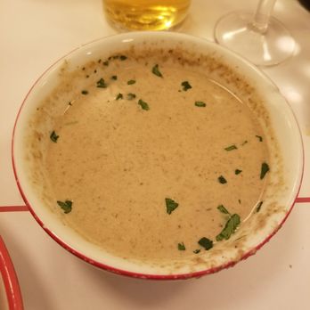 Bouillon République - Cream of mushroom soup - French Near Me - Paris