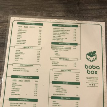 Boba Box - Nov 2020 menu - Coffee & Tea Near Me - Monrovia, California Boba Box - Nov 2020 menu - Coffee & Tea Near Me - Monrovia, California