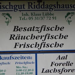 Fischmeisterei Lübbe - Beschriftungstext Firmenschild