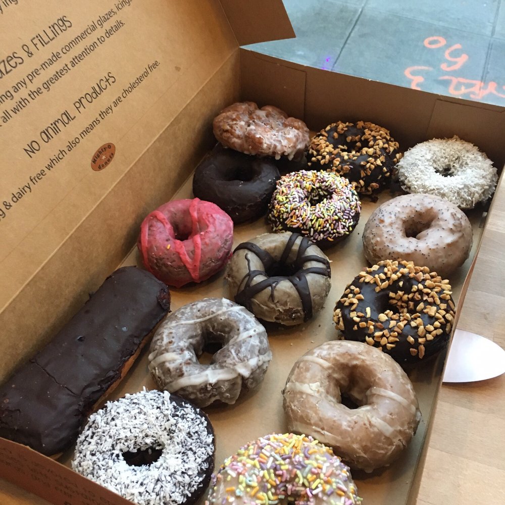 Mighty-O Donuts - I got a dozen and the nice barista gave me some extras - Donuts Near Me - Seattle, Washington Mighty-O Donuts - I got a dozen and the nice barista gave me some extras - Donuts Near Me - Seattle, Washington