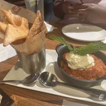 Redstone American Grill - Ricotta Meatballs! Very tasty!! The Parmesan chips are amazing as well!! - Steakhouses Near Me - Oakbrook Terrace, Illinois Redstone American Grill - Ricotta Meatballs! Very tasty!! The Parmesan chips are amazing as well!! - Steakhouses Near Me - Oakbrook Terrace, Illinois