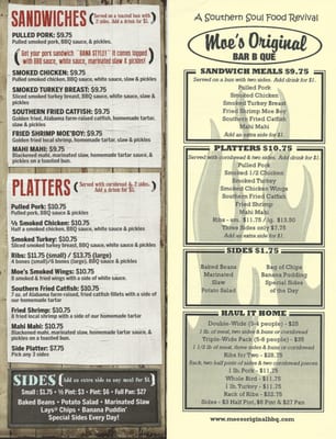 Menu photo 4 Moe's Original Bar B Que Pawleys Island, SC Menu photo 4 Moe's Original Bar B Que Pawleys Island, SC